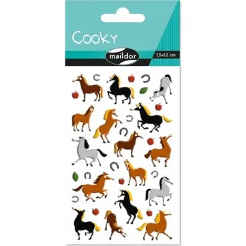 samolepka Samolepky - Cooky - 1 arch - Koně - Francouzské - Clairefontaine