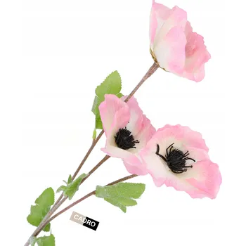 umělá květina Umělé květy vlčí máky, dekorační větvička pro aranžmá vázy, růžové