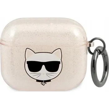 Pouzdro na mobilní telefon Pouzdro Karl Lagerfeld pro Apple AirPods 3 - zlaté