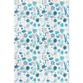 Koberec Vinylový Koberec do Obývacího Pokoje Pastelové Květiny a Boho Rostliny 120x180 cm