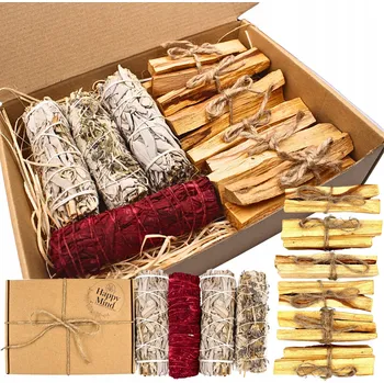Vonná tyčinka Vonné tyčinky Happy Mind Bílá šalvěj, Palo Santo, Levandule, Dračí krev