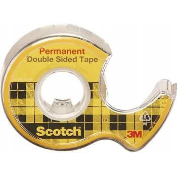 Lepicí páska Scotch sticky páska obousstranná 12 mm x 6,3 m čirá s odvíječem