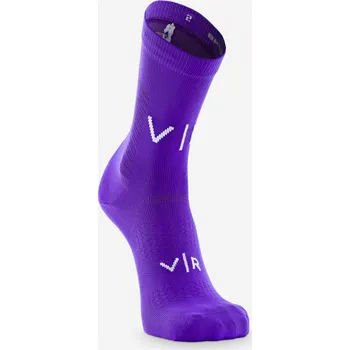 Pánské ponožky VAN RYSEL Cyklistické ponožky EDR 39/42 BÍLÁ|FIALOVÁ