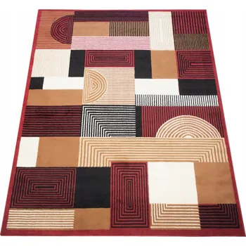 Koberec KOBEREC MODERNÍ DO OBÝVACÍHO POKOJE LOŽNICE GEOMETRICKÝ BCF MÓDNÍ KOBERCE 180X250