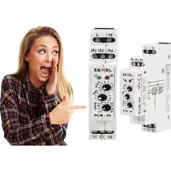 Elektronická součástka Zamel modulární časový relé 230 V AC PCM-04
