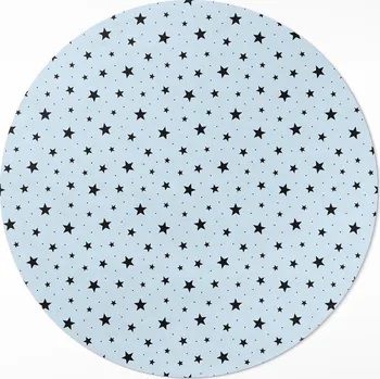 Koberec Koberec Kulatý Do interiéru průměr 90 cm Černé drobné hvězdičky vesmír