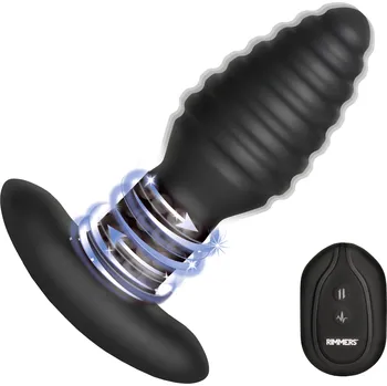 Anální kolík Rimmers Model-E Vibrating Rimming Plug with Remote Control Black