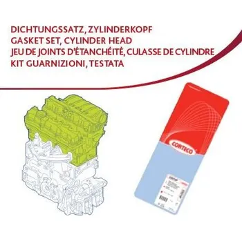 Těsnění motoru Sada těsnění, hlava válce CORTECO 417316P