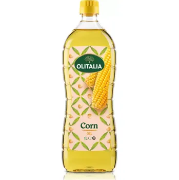 Rostlinný olej Kukuřičný olej OLITALIA se získává extrakcí klíčků semene kukuřice seté. 1000 ml