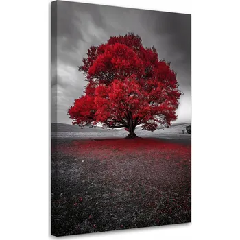 Obraz Obraz na plátně, Červený Strom Krajina Moderní 40x60