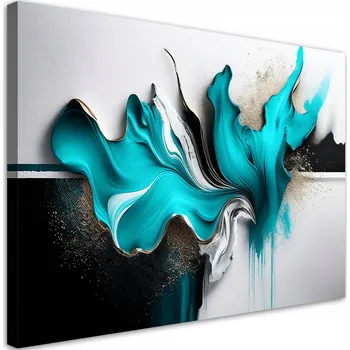 Obraz Obraz na plátně, Tyrkysová Abstrakce 3D Efekt 60x40