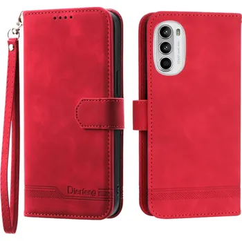 Pouzdro na mobilní telefon TT-TopTechnology Pouzdro Motorola Moto G52, Moto G82 červené, red, řada DREAM Line, materiál syntetická kůže