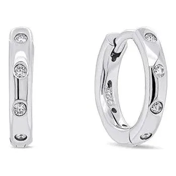 Náušnice Brilio Silver Nadčasové kulaté stříbrné náušnice EA150W