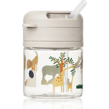 LIEWOOD Tritanový hrneček s brčkem Pavia - All together / Sandy 280 ml