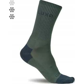 Pánské ponožky Podzimní Cyklistické Ponožky LUXA Finest Khaki 45-47