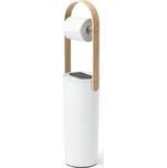 Stojan na toaletní papír se zásobníkem Umbra BELLWOOD V.68cm bílý/přírodní
