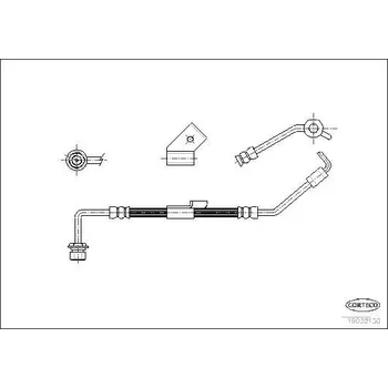 Brzdová hadice Brzdová hadice CORTECO 19032130