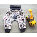 AMÁLKA Zateplené kalhoty teplákovina - fleece, bagr Velikost: 86