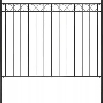 Plot Černý ocelový plotový panel 1,7 x 1 m