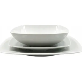 Talíř Jídelní sada bílá Akcent pro 6 osob / 18 dílů CHODZIEŻ