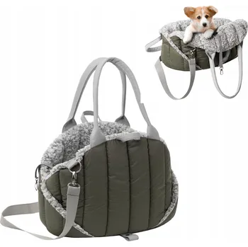 Obraz Přepravní taška látková Doggy zelená M 47 cm x 32 cm x 29 cm