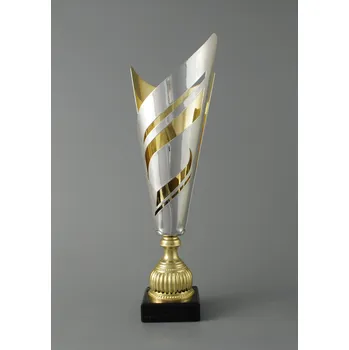 Luxusní zlatostříbrný sportovní pohár kornout 43 - 53 cm - 53 cm