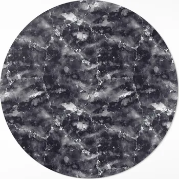 Koberec Vinylový Kulatý Koberec do domu o velikosti 70 cm Dekorativní ozdobný kámen mramor