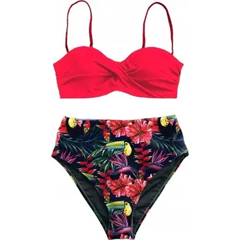 Dámské plavky Dvoudílné PLAVKY BIKINI s vysokým pasem S