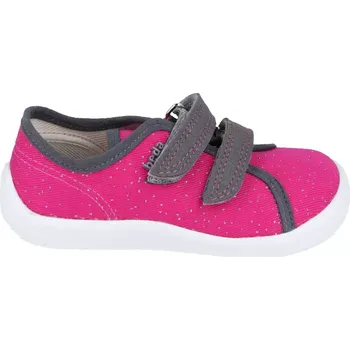 Dívčí tenisky Beda Barefoot BFN - plátěné tenisky pink shine 24