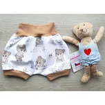 AMÁLKA Elastické letní kraťasy pro miminko, medvídek Velikost: 80-86