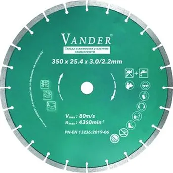 Příslušenství k brusce Diamantový Kotouč 350 mm pro řezání Betonu Segmentová keramická cihla