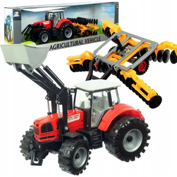 autíčko Velký traktor s přívěsem, traktor s čelním nakladačem, POHON, pohyblivé prvky