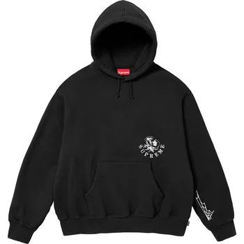 Pánská mikina Supreme Wild Embroidered Hooded Sweatshirt / Black Barva: Černá, Velikost: XL