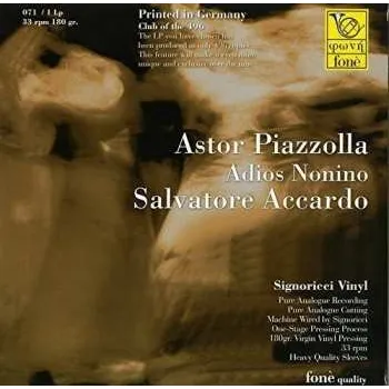 Zahraniční hudba LP Salvatore Accardo: Astor Piazzola Adios Nonino 2015
