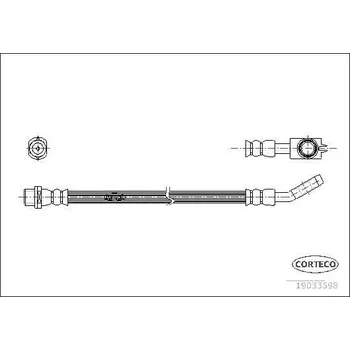 Brzdová hadice Brzdová hadice CORTECO 19033598