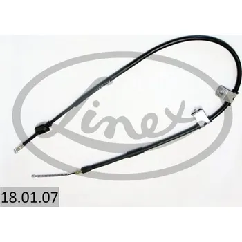 Lanko parkovací brzdy Tažné lanko, parkovací brzda LINEX 18.01.07
