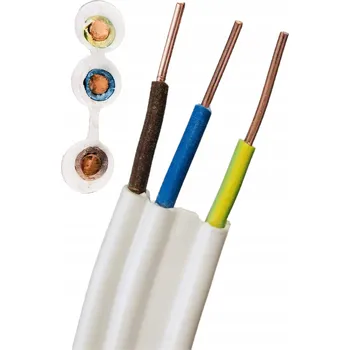 elektrický kabel Plochý kabel elektrický instalační YDYt 3 x 1,5