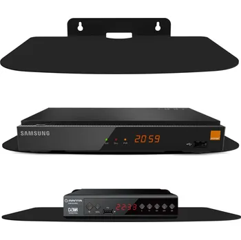 police Nástěnná police MT3CH závěsná, držák pod TV, pro set-top box, konzole, tuner