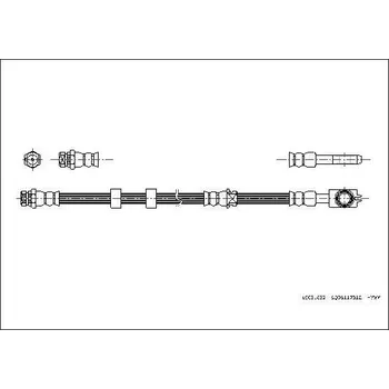 Brzdová hadice Brzdová hadice CORTECO 19031632