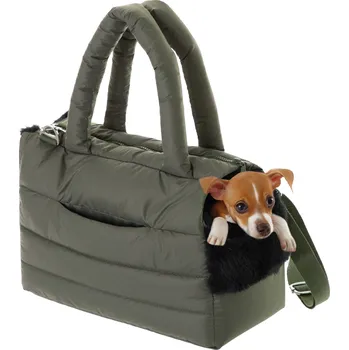 Obraz Přepravní taška látková Doggy zelená M 20 cm x 30 cm x 40 cm