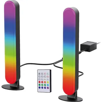 Stojací lampa Solight LED RGB osvětlení Gaming, dálkový ovladač, zvukový senzor, USB