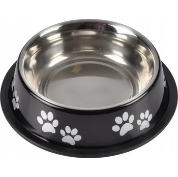 Miska pro psa Jedna kovová miska Love Story černá 1,5 l