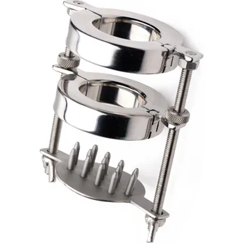 Klinik sex Master Series Stainless Steel Spiked CBT Ball Stretcher & Crusher