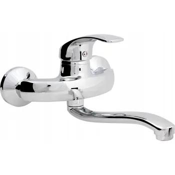 Vodovodní baterie Kuchyňská baterie nástěnná Hydroland Vena stříbrná