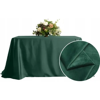 Obraz Obrus MATNÝ VELUR lahvově zeleň na stůl 230x230cm