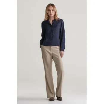 Dámské kalhoty KALHOTY GANT SLIM FLARE SLACK DRY SAND