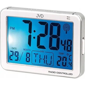 Hodiny Budík JVD bílý, 11,8 cm