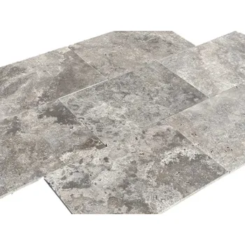 Dlažba Travertin Silver dark obklad / dlažba 61x40,6x1,2 cm