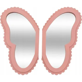 Zrcadlo ZRCADLO RŮŽOVÁ MOTÝLÍ KŘÍDLA DO POKOJE ANNA 37 X 1,2 X 37 CM