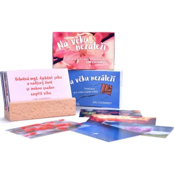 Na věku nezáleží: Inspirace pro stále mladé srdce - Sri Chinmoy (2017, karty) + dřevěný stojánek